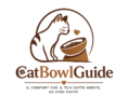 logo CatBowlGuide con ciotola inclinata per gatti