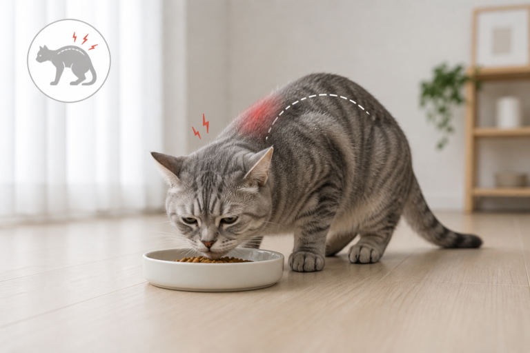 postura gatto che rigurgita spesso